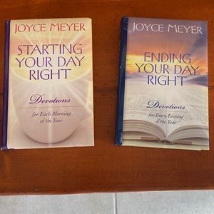 ONE SET OF 2 JOYCE MEYER DAILY DEVOTIONS EACH MORNING AND EVENING